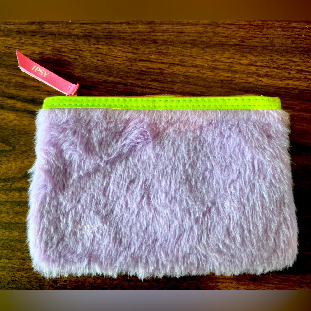 Makeup Pouch Fuzzy Furry Small Bag IPSY bag